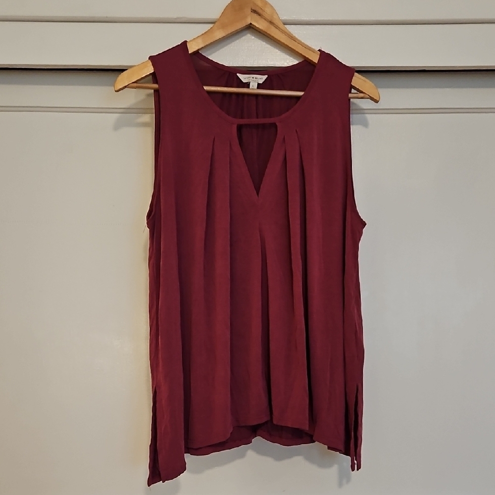 Lucky Brand Sleeveless Burgundy Top